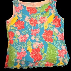 Pink Poodle Layered Tank